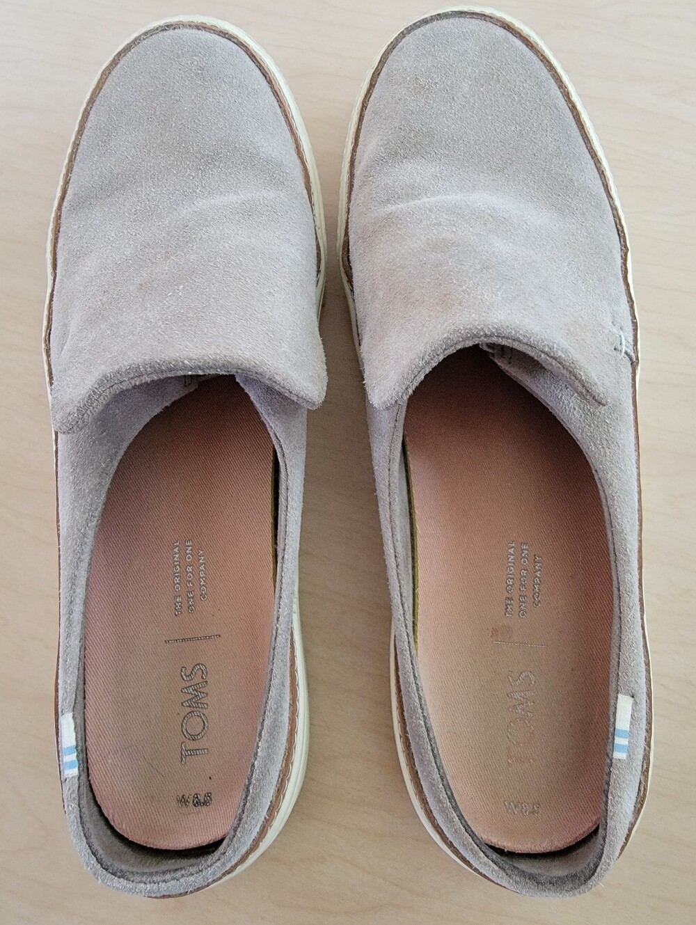 Toms Slip-On Suede Loafer Shoes in Light Taupe Women's 8.5 - Picture 4 of 6